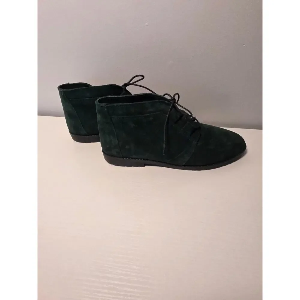 Northern Explorer Women's 8 Green Suede Chukka Boots Casual Cottagecore Outdoor